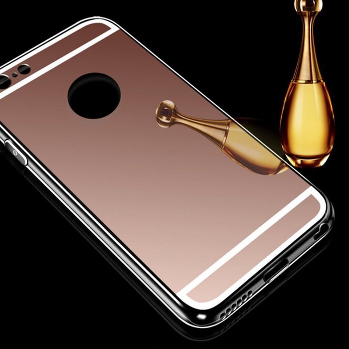 iPhone 7 Plus Glass Mirror Silver Case-Auroralove Luxury Bling Diamond Makeup Case Soft Slim Glass Mirror Case... N8