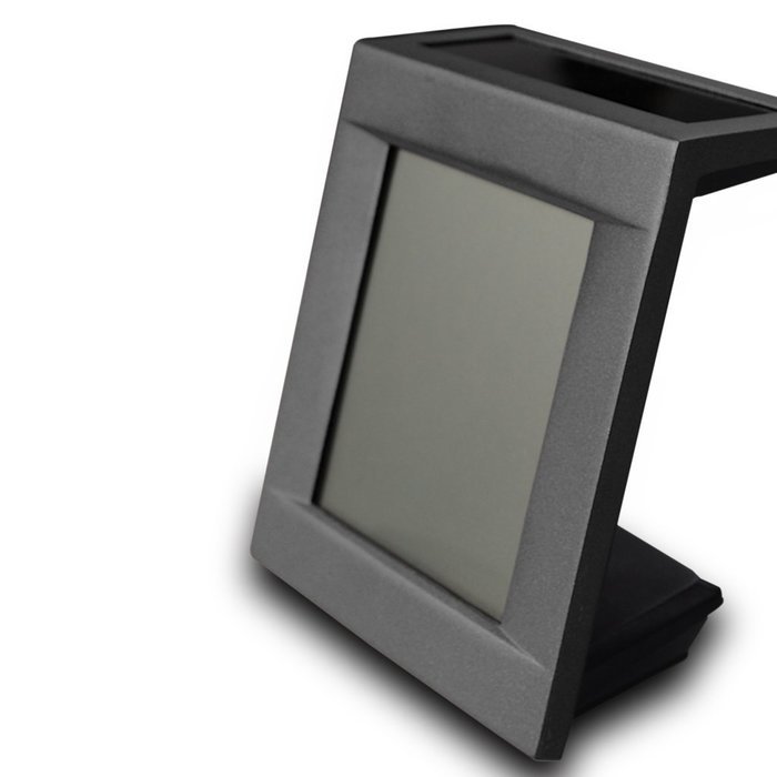 CNUALV Metal Solar Power Digital LCD Weather Station with Time,Temperature,Humidity,Clock Alarm Function (Gray) N5