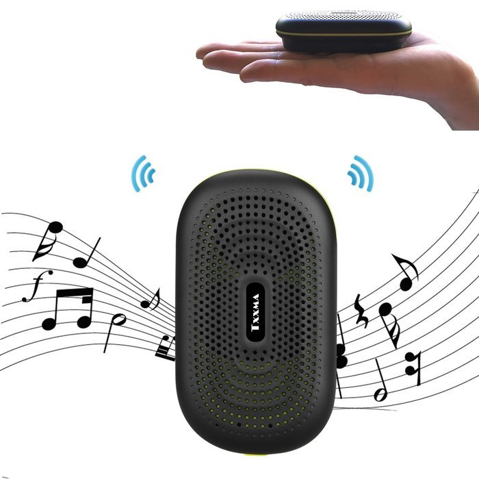 TXXMA Ultra-Portable Speakers With Power Bank & Phone Holder, 12 hours Continuous Playtime with HD Sound (Black）