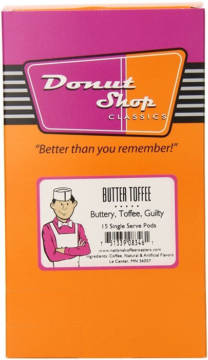 Donut shop Coffee Pods, Double Caff, 15 Count (Pack of 6) N47