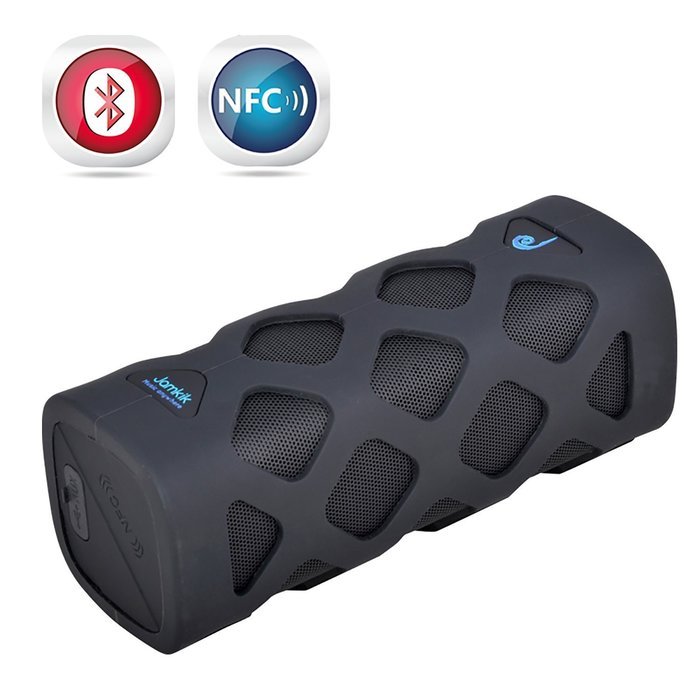 Jamkik IPX6 Waterproof Portable Wireless Bluetooth Speaker with Built In Microphone/ Carrying Clip (Black) N3