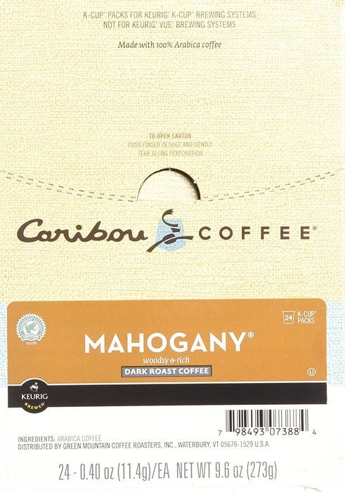 Caribou Coffee K Cups Mahogany 24 Count - 2 Pack N3