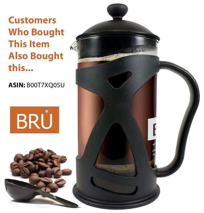 Pour Over Coffee Kettle ~ BRU USA Premium Gooseneck Stainless Steel Drip Pot for Coffee & Tea, 1.2L N3