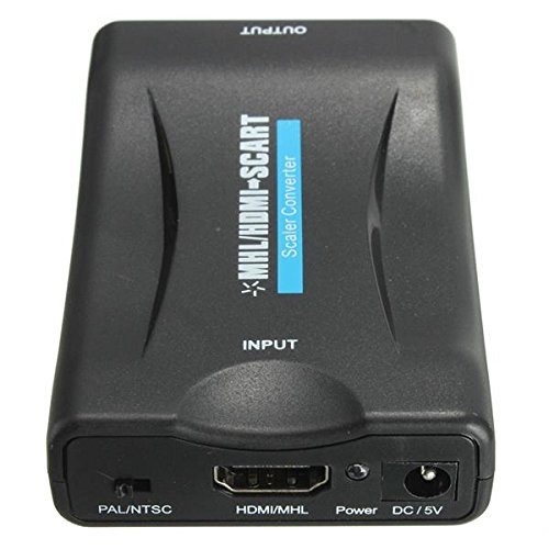 BephaMart 1080P MHL HDMI to SCART Composite Video Converter Stereo Audio Adapter HD For TV DVD N6