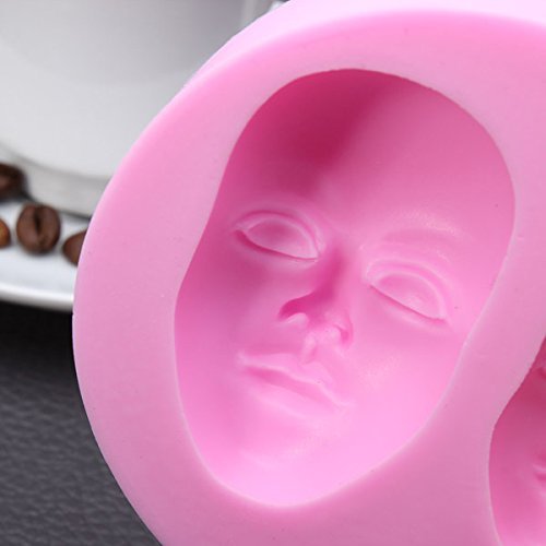 "Human Face Silicone Fondant Mold Chocolate Polymer Clay Mould" shopping N6