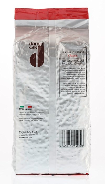 Danesi Caffe Classic Espresso in Beans 2.2 Lbs Bag