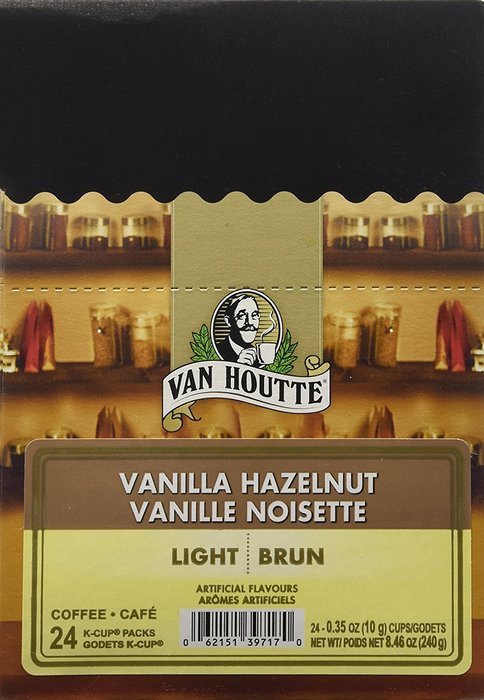 24 Count - Van Houtte Vanilla Hazelnut Flavored Coffee K Cup For Keurig K-Cup Brewers N3