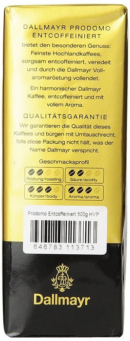 Dallmayr Decaffeinated Ground Coffee, 17.6 Ounce