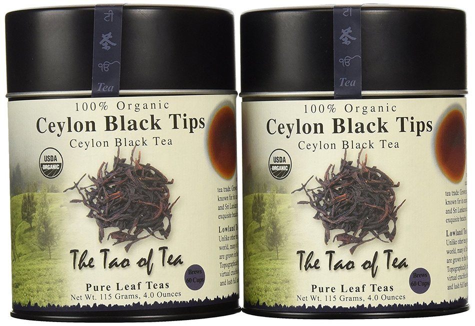 The Tao of Tea, Black Tips Black Tea, Loose Leaf, 4-Ounce Tins (Pack of 2) N3