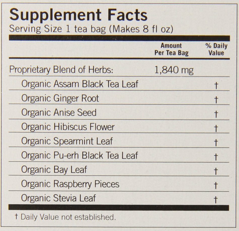 Yogi Tea Raspberry Ginger Digestive Vitality, 16 Count (Pack of 6) N5