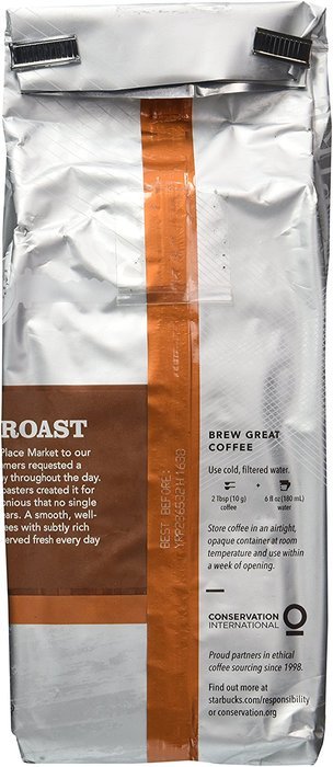 STARBUCKS Medium Pike Place Roast Coffee, Ground, 12 oz N2