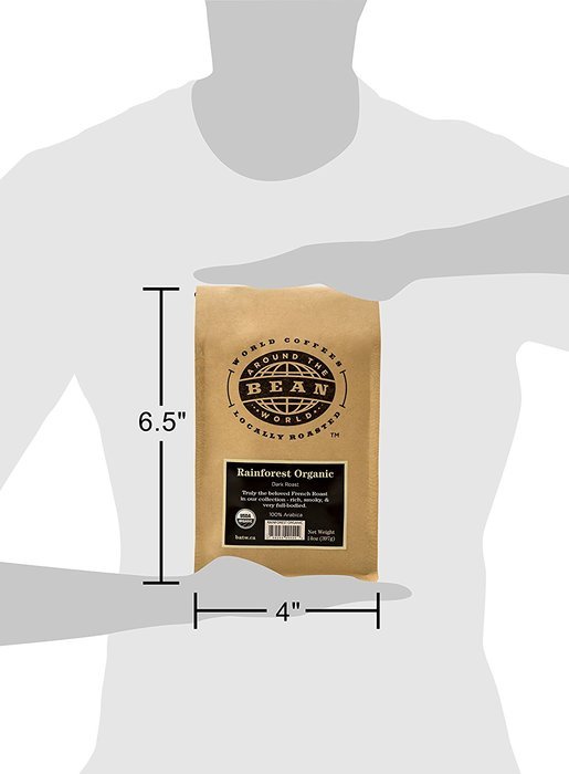 Bean Around The World Whole Bean Organic Dark Roasted Coffee, 14 Ounce