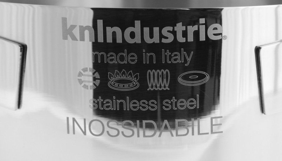 KnIndustrie Inossidabile - Casserole 2 handles &Oslash;9.4 Brushed Steel N3