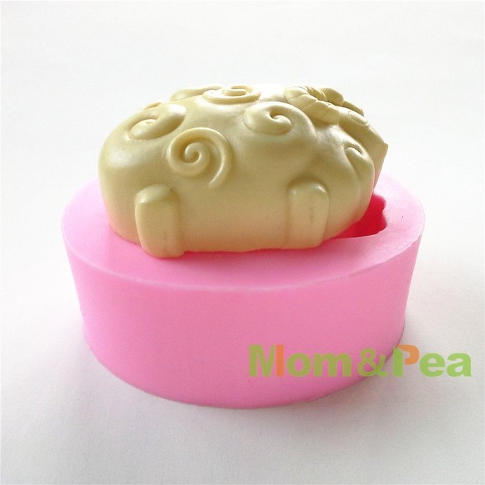 Mom&pea 0606 Sheep Shaped Silicone Mould for Fondant Cake Sugar Paste Cake Decoration 3d Cake Toppers Mold Soap... N3