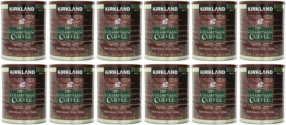 Signature 100% Colombian Coffee Supremo Bean Dark Roast-Fine Grind, 3 Pound N3