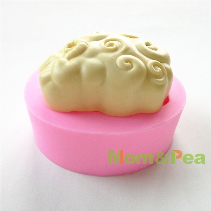 Mom&pea 0606 Sheep Shaped Silicone Mould for Fondant Cake Sugar Paste Cake Decoration 3d Cake Toppers Mold Soap... N4