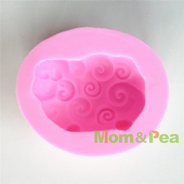 Mom&pea 0606 Sheep Shaped Silicone Mould for Fondant Cake Sugar Paste Cake Decoration 3d Cake Toppers Mold Soap... N5
