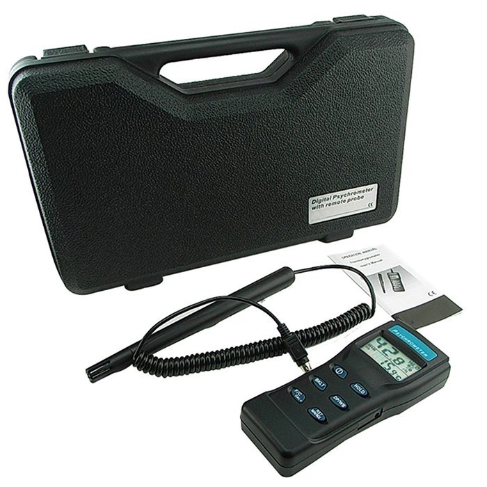 Digital Thermo Hygrometer Psychrometer with Humidity and Wet Bulb N8