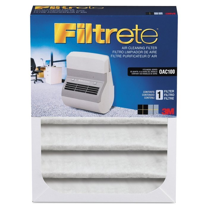 Filtrete Replacement Filter for Office Air Cleaner OAC100, 7.04 Inches x 9.37 Inches x 2.244 Inches (OAC100RF)