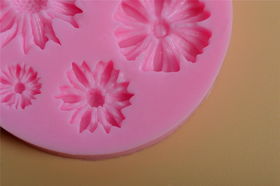Bestwoohome 4 Set Silicone Fondant Baking Mold Cake Sugar Craft Chocolate Decorating DIY (Cherry Blossoms) N4