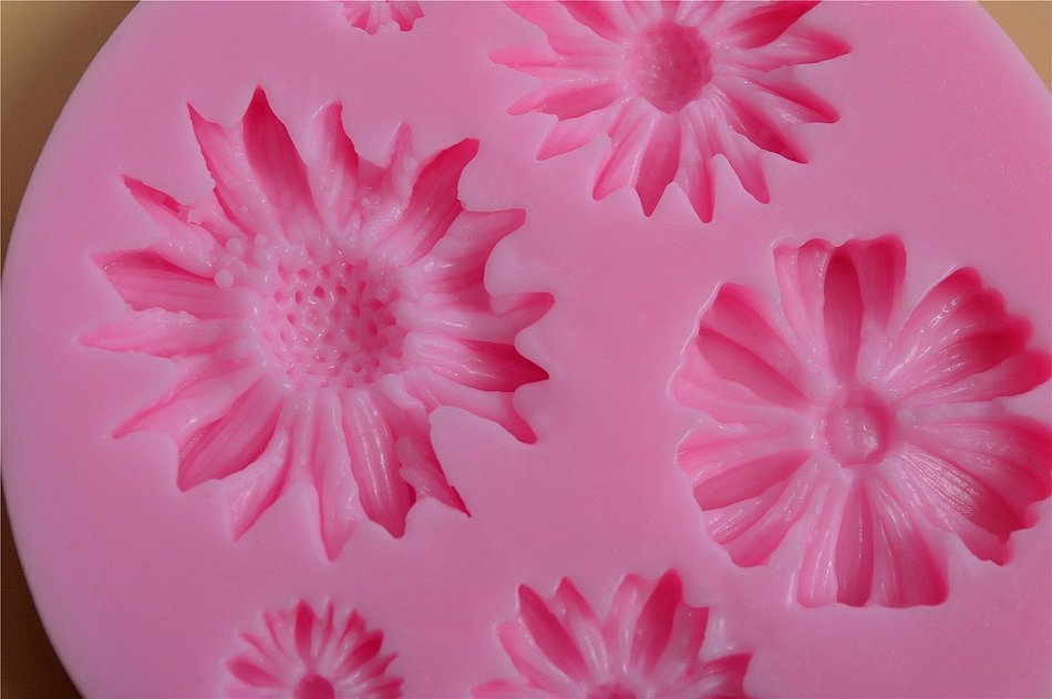 Bestwoohome 4 Set Silicone Fondant Baking Mold Cake Sugar Craft Chocolate Decorating DIY (Cherry Blossoms) N5