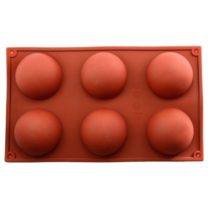 Dia2.5" Half Ball Sphere Cake Muffin Pastry Jello Silicone Baking Mold Pan Tray