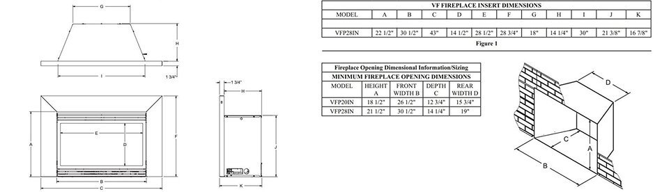 Vent-Free Thermostat 28000 BTU Fireplace Insert - Liquid Propane