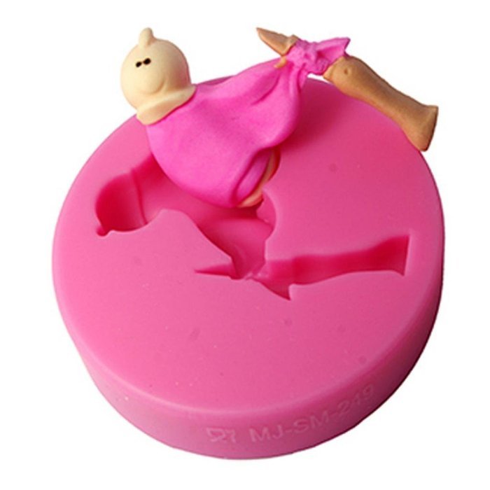 FOUR-C Silicone Gum Paste Mold Baby Cake Decorating Tools Color Pink