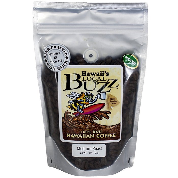 Hawaii's Local Buzz Whole Bean Coffee, Medium Roast, 2 Ounce N9