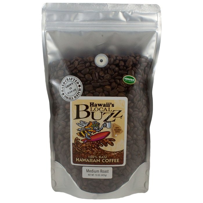 Hawaii's Local Buzz Whole Bean Coffee, Medium Roast, 2 Ounce N11