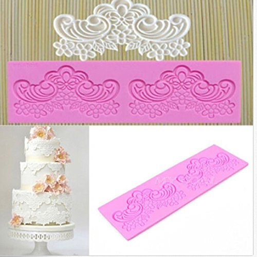 Lace Fondant Silicone Cake Mould Chocolate Craft Mold Baking Tools shopping