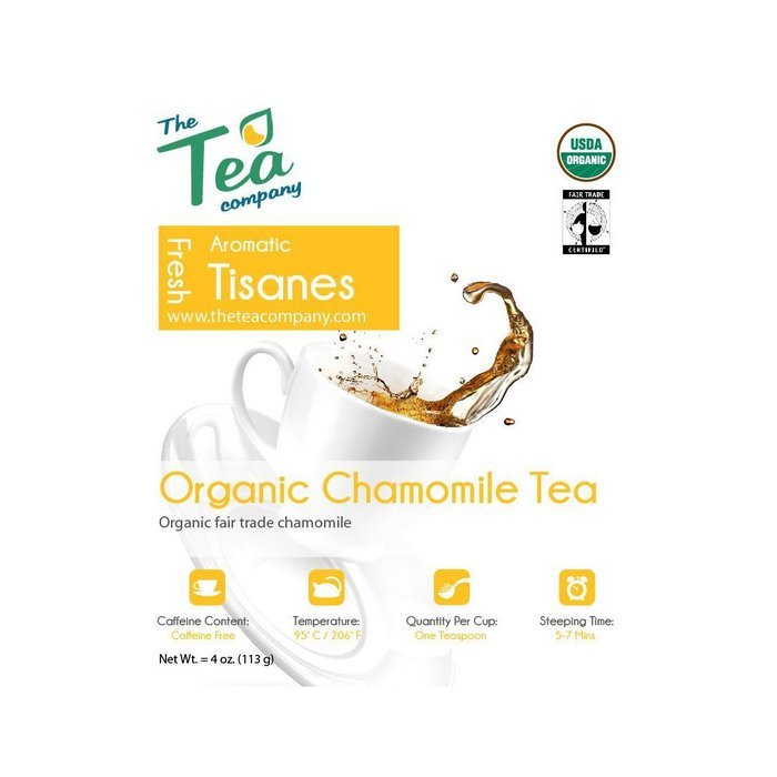 Organic Rose Chamomile Lavender Tea - Loose Herbal Blend - GMO Free - Relaxing - Calming Tisane by The Tea Company...