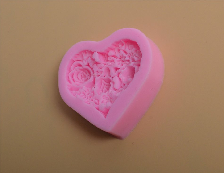 Bestwoohome 4 Set Silicone Fondant Baking Mold Cake Sugar Craft Chocolate Decorating DIY (Cherry Blossoms) N9