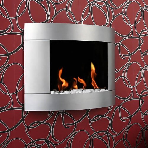 Bio Blaze BB-D1S Diamond Type 1 Wall Mount Fire Place, Grey