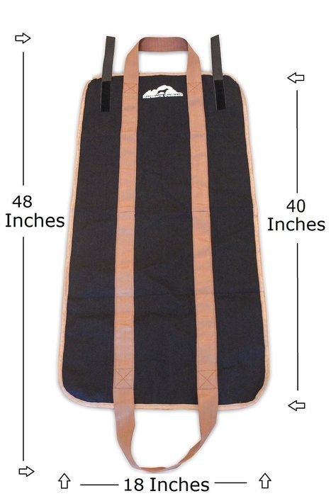 Northern Outback SUPERSIZED Firewood Log Carrier 16oz Canvas Wood Tote! - Best for Fireplaces - Wood Stoves -... N9