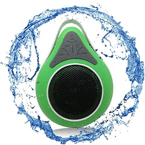 Mfine New Round Waterproof Wireless Bluetooth Shower Speaker Handsfree Speakerphone Compatible with All Bluetooth...