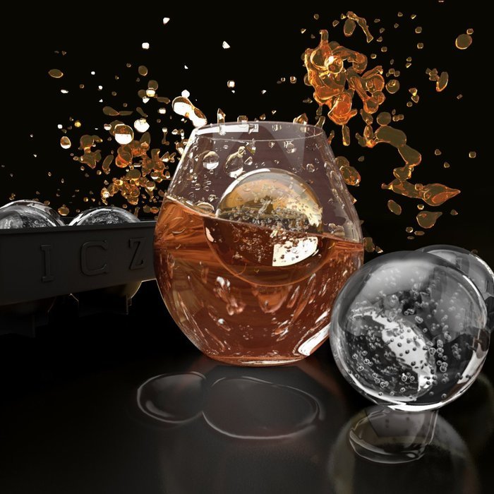 Xcellent Global Crystal Ice Ball Mold Superior Quality Silicone 4x4.5cm Random Color M-HG015 N11