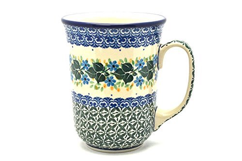 Polish Pottery Mug - 16 oz. Bistro - Ivy Trail