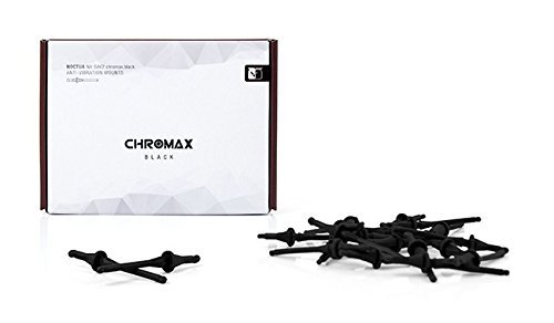 Noctua NA-SAV2 Chromax Anti-Vibration Mount Set &ndash; 20 Pack &ndash; Black (NA-SAV2 black)