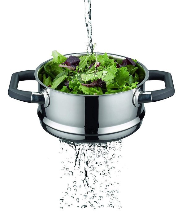 Elo Cookware Black Pearl Saucepan Casserole, 7.87", Stainless Steel