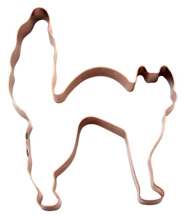 Cross Your Path Black Scaredy Cat Halloween Cookie Cutter