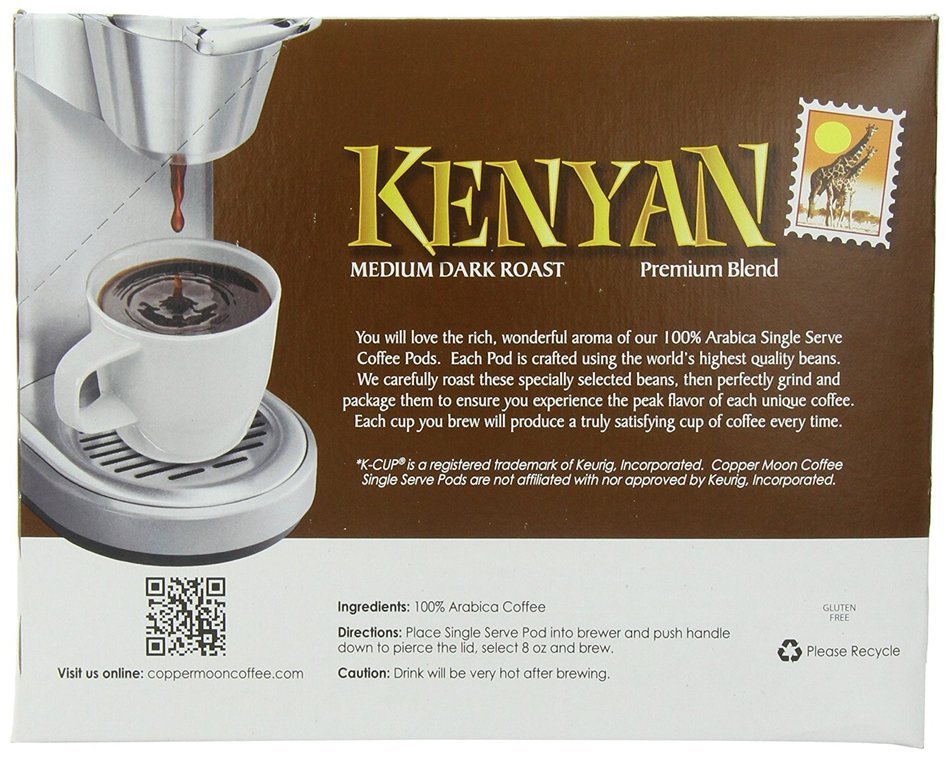 Copper Moon Kona Blend Single Cup Pod, 40 Count for Keurig K-cup Brewers N2