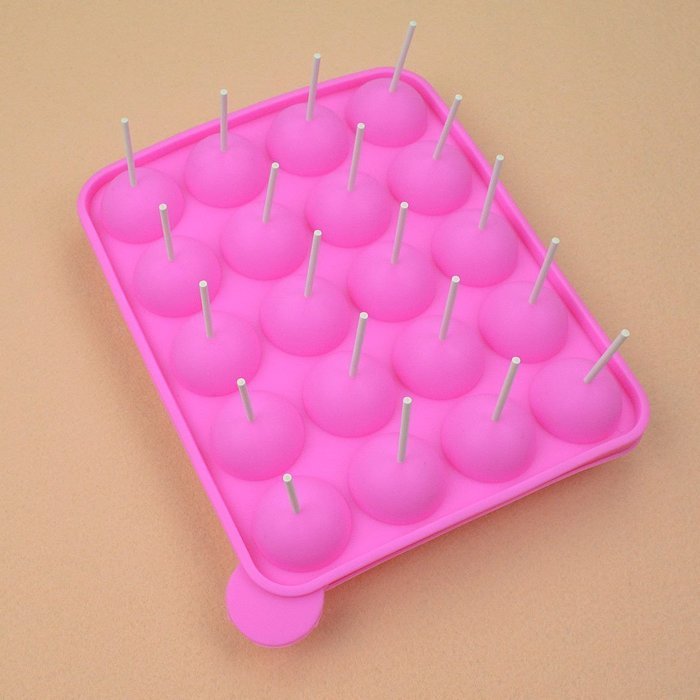 Allforhome 20 Pops Silicone Tray Pop Cake Stick Mould Lollipop Party Cupcake Baking Mold