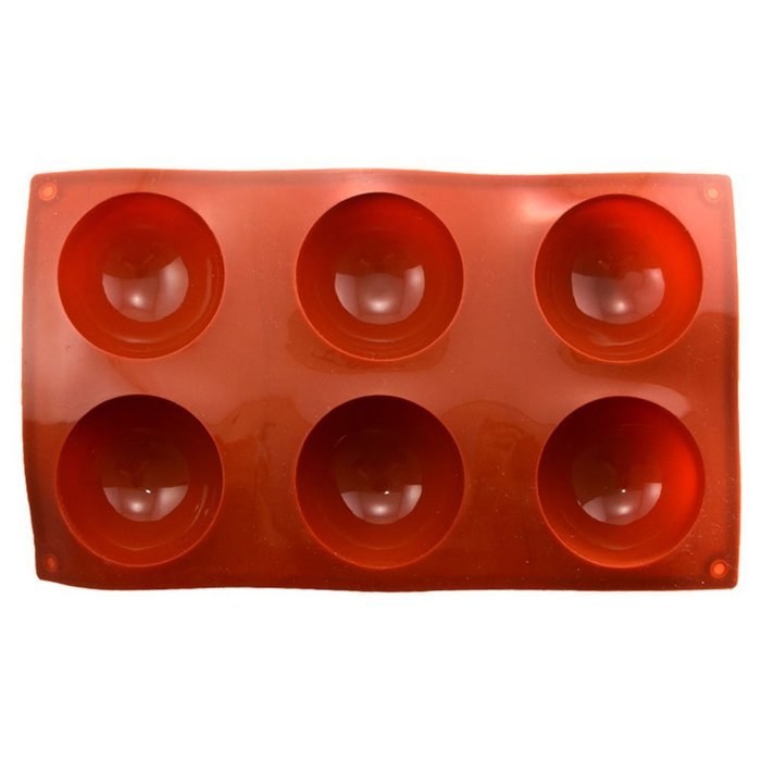 Dia2.5" Half Ball Sphere Cake Muffin Pastry Jello Silicone Baking Mold Pan Tray N3
