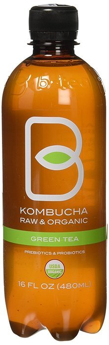 B-tea Kombucha Raw Organic Tea, Only 2g of Sugar, Probiotics & Prebiotic, Kosher, Original, Green Tea, Lemon Balm... N24