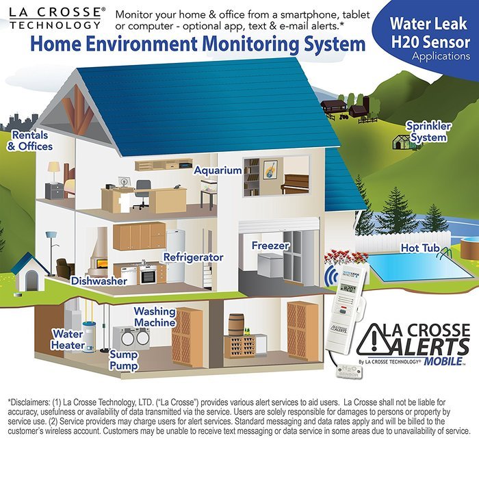 La Crosse Alerts Mobile 926-25005-GB Add-On Sensor for Remote Water Detector with Early Warning Alerts