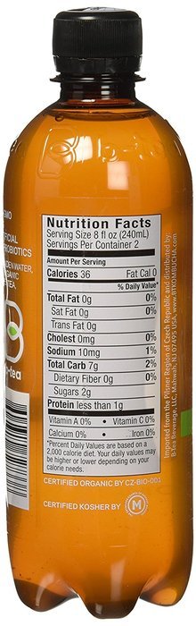 B-tea Kombucha Raw Organic Tea, Only 2g of Sugar, Probiotics & Prebiotic, Kosher, Original, Green Tea, Lemon Balm... N25
