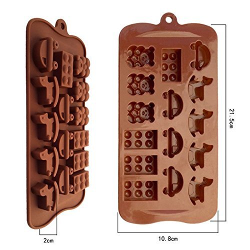 Silicone Mold Cute Funny Bear Pony Car Cake Molds Chocolate Model Cupcake Bakeware