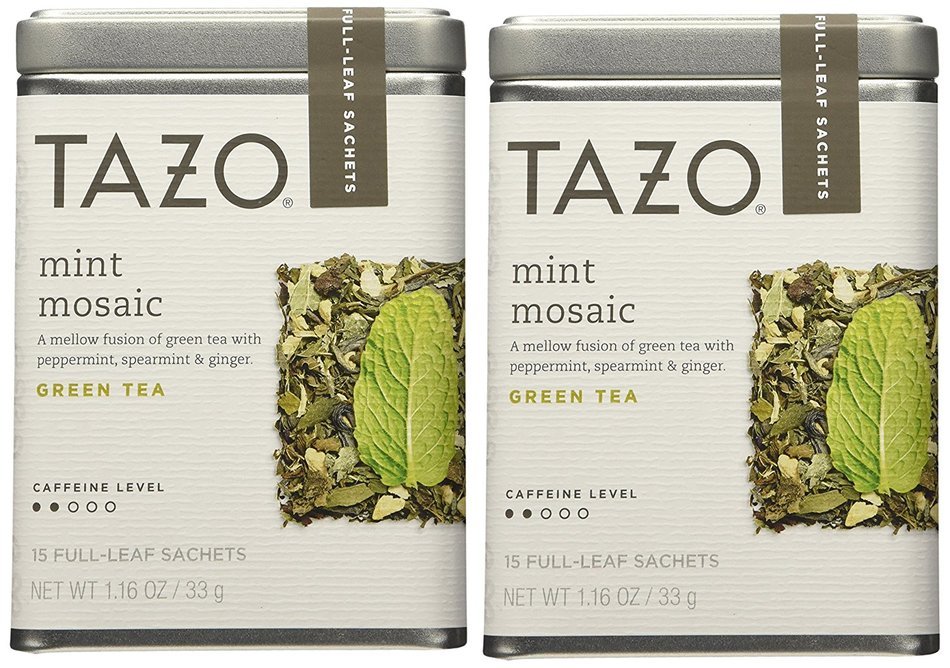 Tazo Mint Mosaic Full Leaf Tea Starbucks Green Tea (Pack of 2)