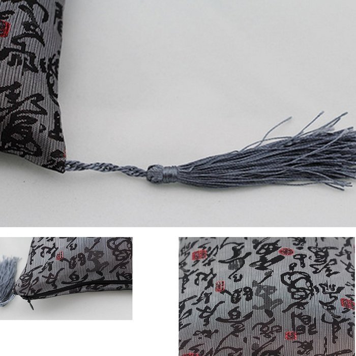 TuuTyss Naturally Bamboo Charcoal Air Purifying Bag 500g,Classical Chinese Style Silk for Car,Home Auto Air Freshener-Grey